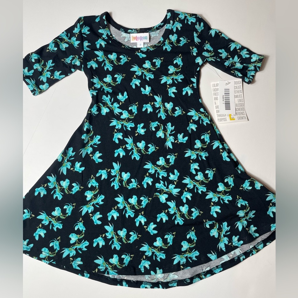 LuLaRoe Adeline Floral Kids Dress